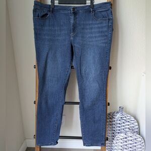 Ann Taylor The Skinny Curvy Blue Straight Leg Jeans - Size 35